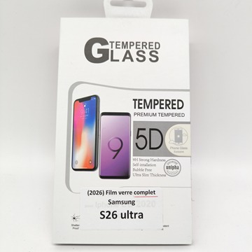 Film Verre Trempé Complet pour Samsung S26 ultra contour noir